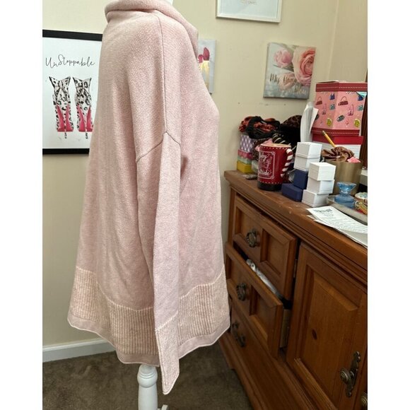Pure Jill Light Pink Cowell Neck Wool Blend Sweater Size M - Picture 4 of 13